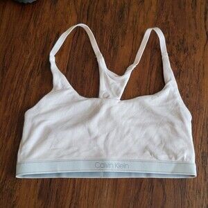 Calvin Klein Pink Unlined Chic Feminine Cozy Casual Trendy Bralette Size Medium